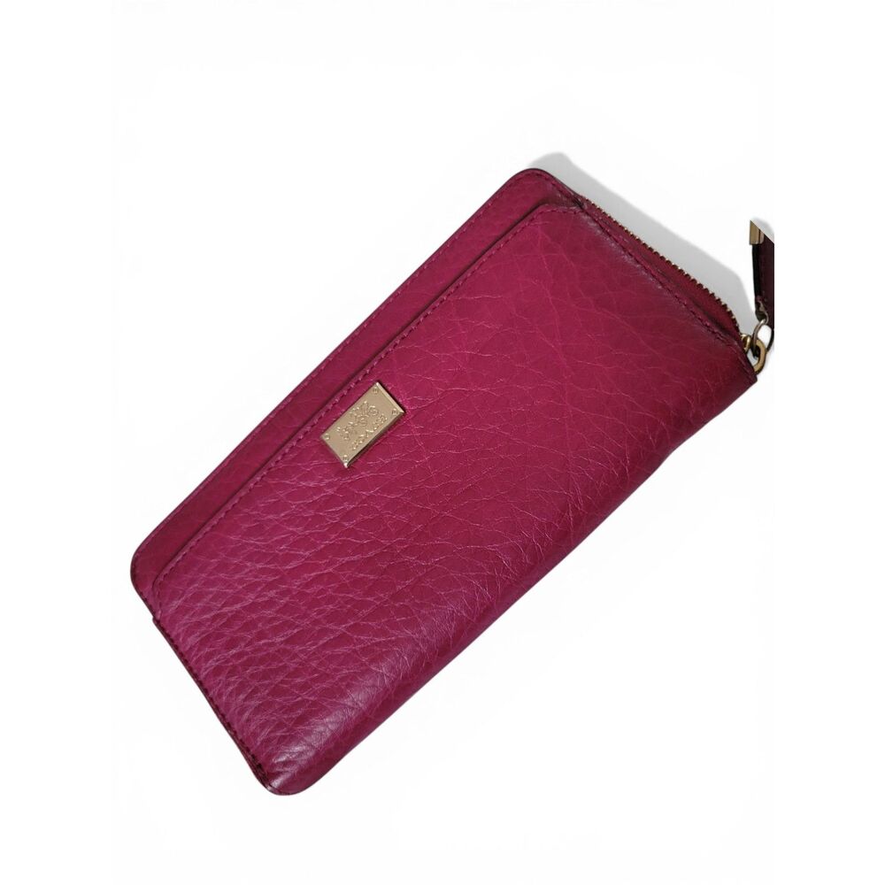 Coach Madison Zip-Around Continental Wallet Raspberry Magenta Leather Coachie